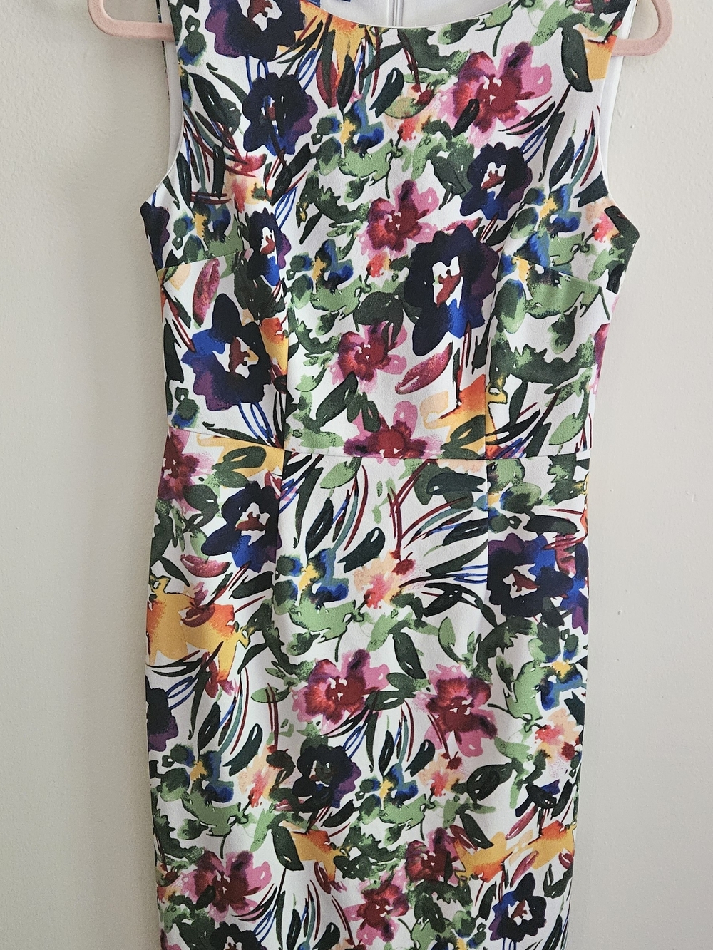 Apt. 9 White Floral Midi Sheath Dress. Teacher, Summer Time, Office, Wedding
